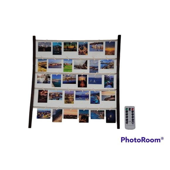 Hanging Photo Display , 75 LED lights Photo Clips String Light remote - Picture 2 of 2